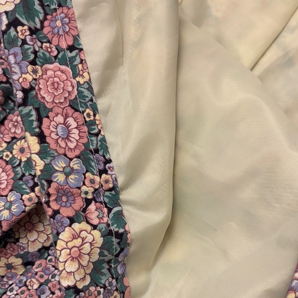 Vintage Cottagecore 1990s Floral Midi Dress with Bow - Picture 7 of 12